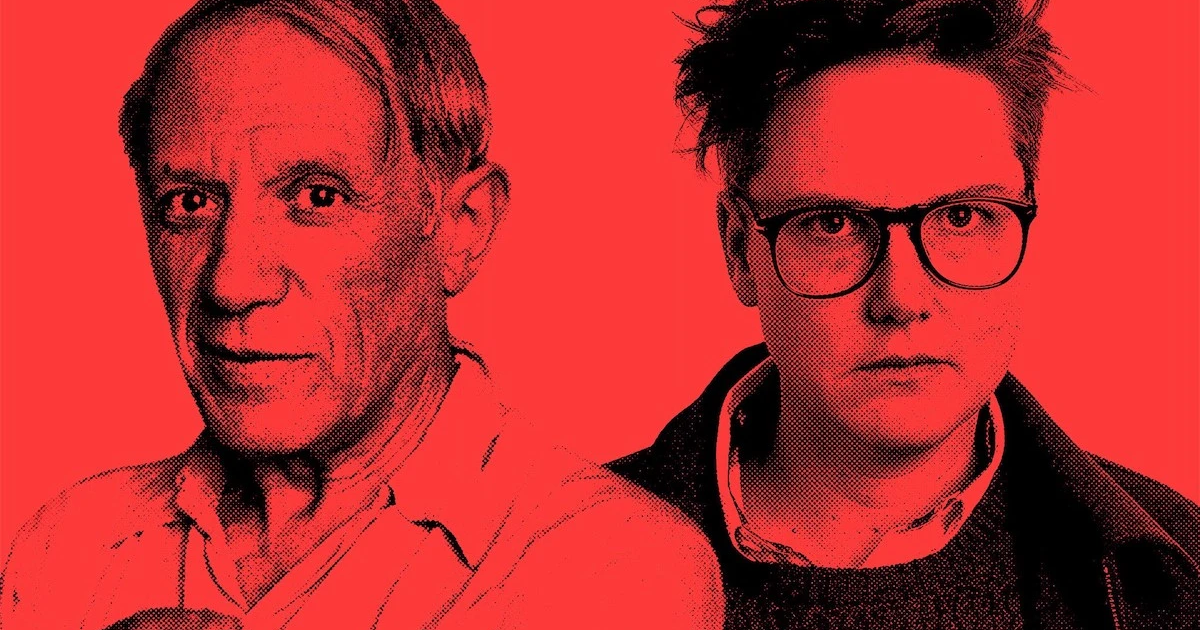 パブロ・ピカソ、ハーレム（バラ色の裸婦）、希少な大判額装用画集より