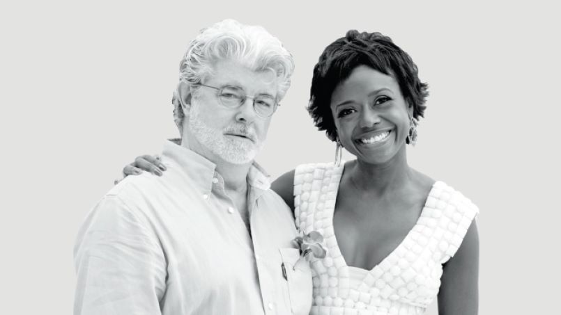 George Lucas and Mellody Hobson