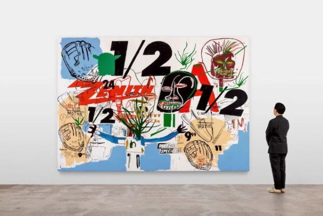 原画ポールコスタビ 2000年「THE TIME..直筆サインバスキア現代アート