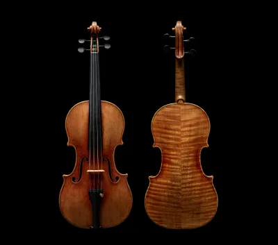 The working instrument was crafted in 1714 by Antonio Stradivari. Courtesy of Sotheby's