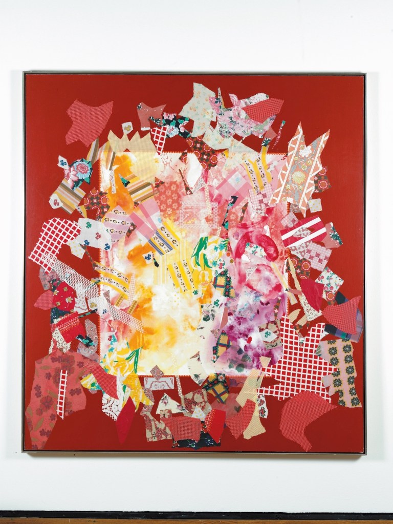 ミリアム・シャピロ《Explode》（1972）　Photo: Collection of the Everson Museum of Art, Syracuse, New York. Artwork copyright © 2026 Estate of Miriam Schapiro/Artists Rights Society (ARS), New York. Photo: Everson Museum of Art