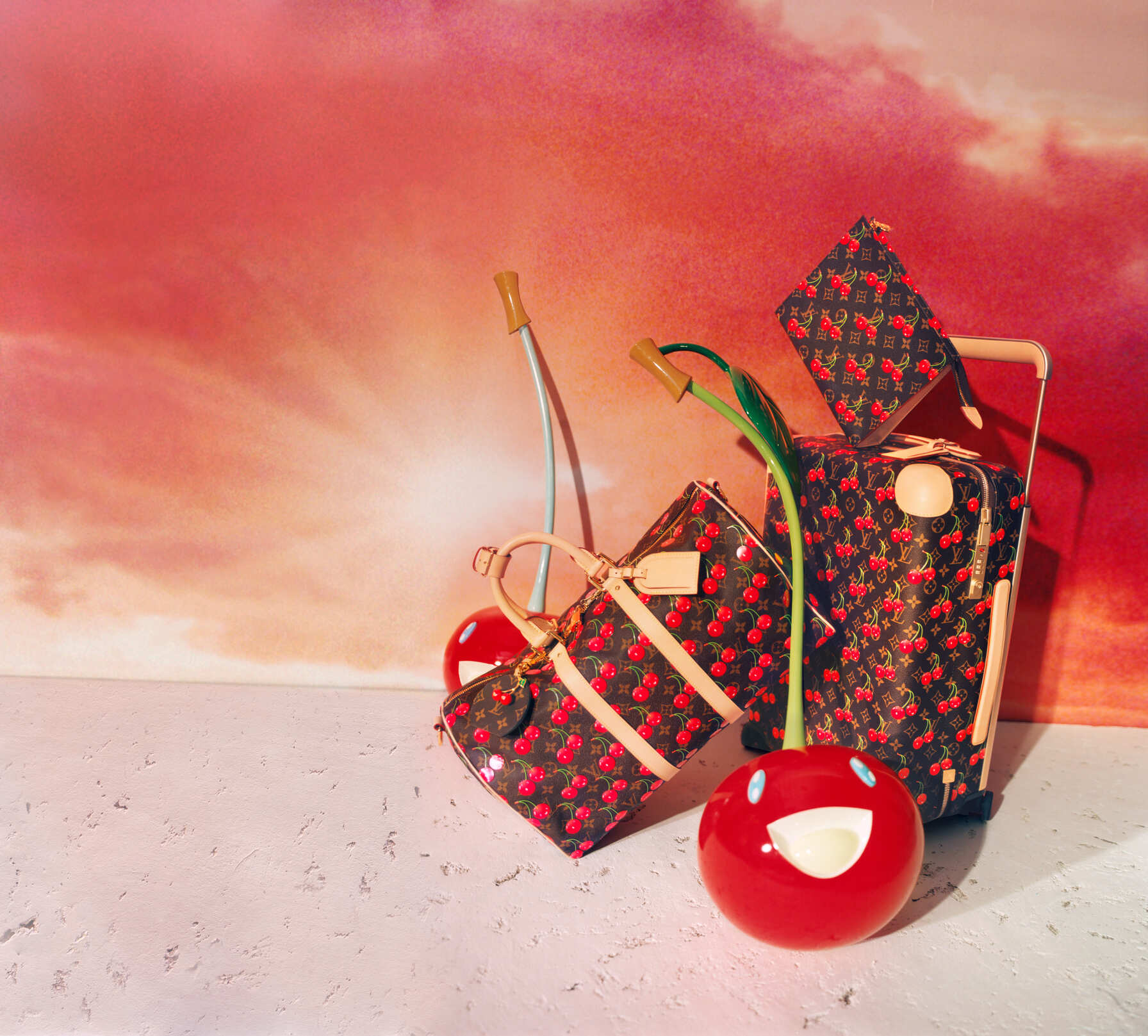 【桜モチーフが素敵☆】Louis vuitton×村上隆コラボ ポシェット ルイ・ヴィトン」×村上隆氏コラボに新作！ 桜モチーフの