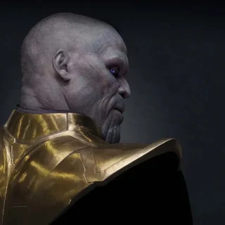 AIによって生成された映画『アベンジャーズ』シリーズに登場するサノス。Photo: Everett via The Hollywood Reporter
