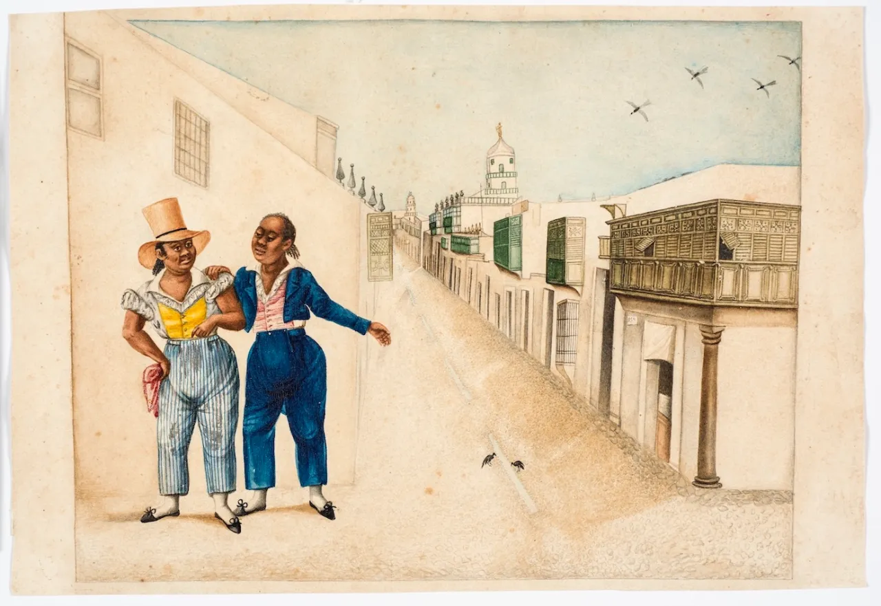 フランシスコ・ハビエル・コルテス《Juan José Cabezudo y un amigo》(1827年頃) Photo: Collection of the Museo de Arte de Lima. Photo: Daniel Giannoni.