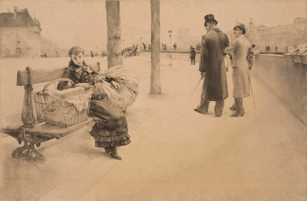 パスカル・アドルフ・ジャン・ダニャン=ブーヴェレ《La Blanchisseuse》(1879) Photo: Private collection. Courtesy of Schiller & Bodo European Paintings