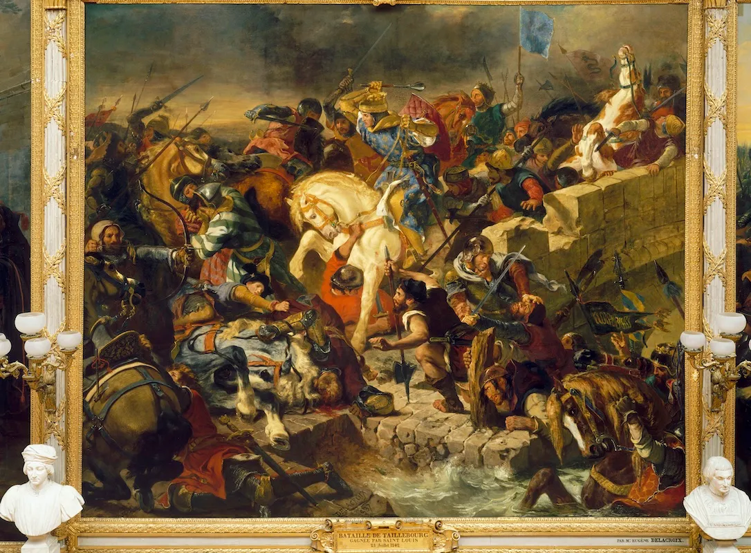 ウジェーヌ・ドラクロワ《タイユブールの戦い》(1837) Photo: Copyright © Château de Versailles, Dist. RMN