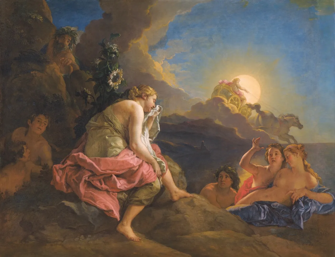 シャルル・ド・ラ・フォス《ひまわりに姿を変えたクリュティエ》(1688) Photo: Copyright ©Château de Versailles, Dist. RMN/Jean-Marc Manaï