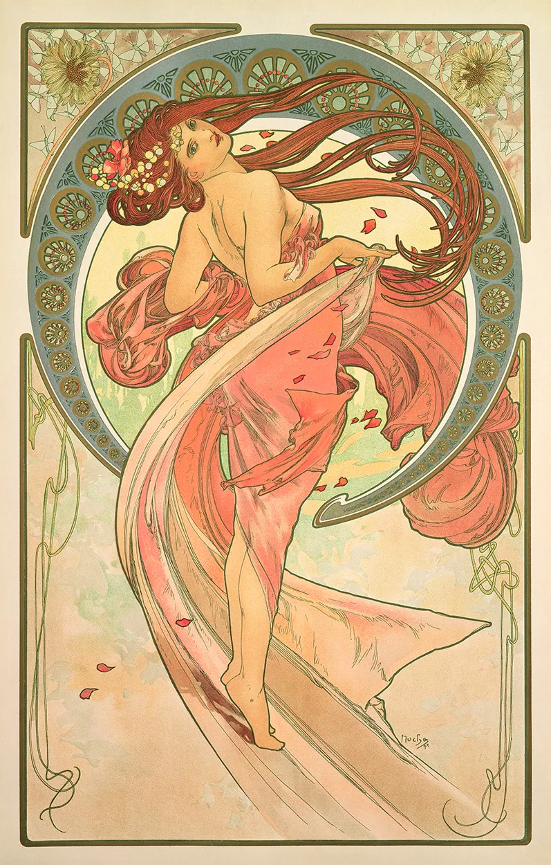 アルフォンス・ミュシャ《The Arts: Dance》（1898）　Photo: ©Mucha Trust