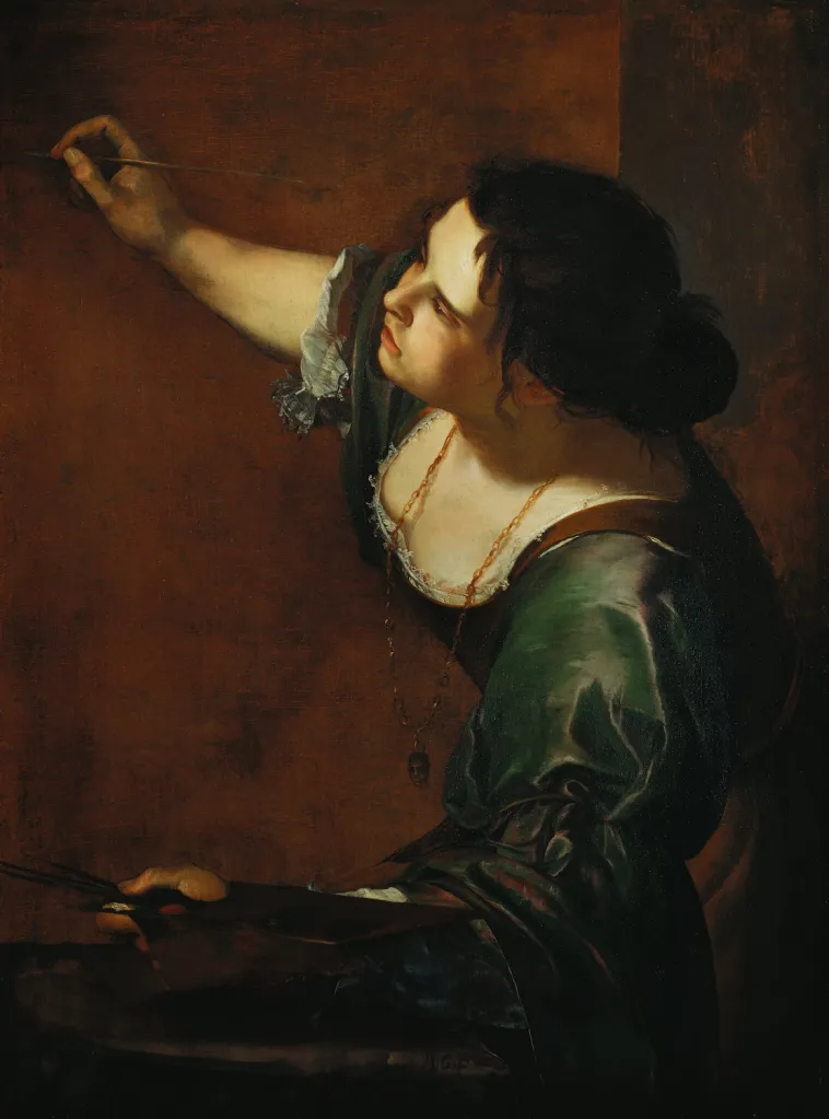 アルテミジア・ジェンティレスキ《絵画の寓意としての自画像》(1638-39) Photo: The Royal Collection, England. Digital image: Wikimedia Commons