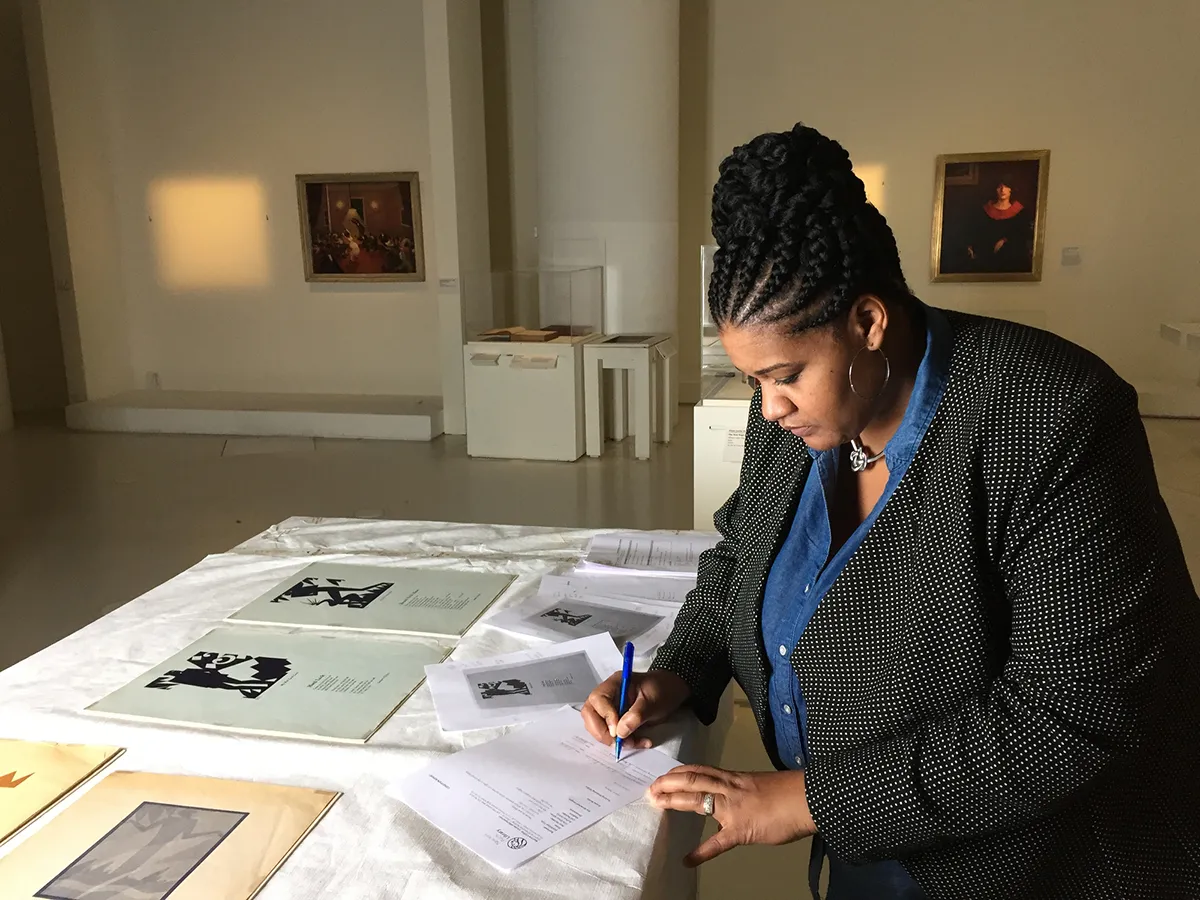 Tammi Lawson, curator of the Art and Artifacts Division at Schomburg Center for Research in Black Culture, Photographs, and Prints Division at the New York Public Library. Photo: Courtesy the Getty Foundation