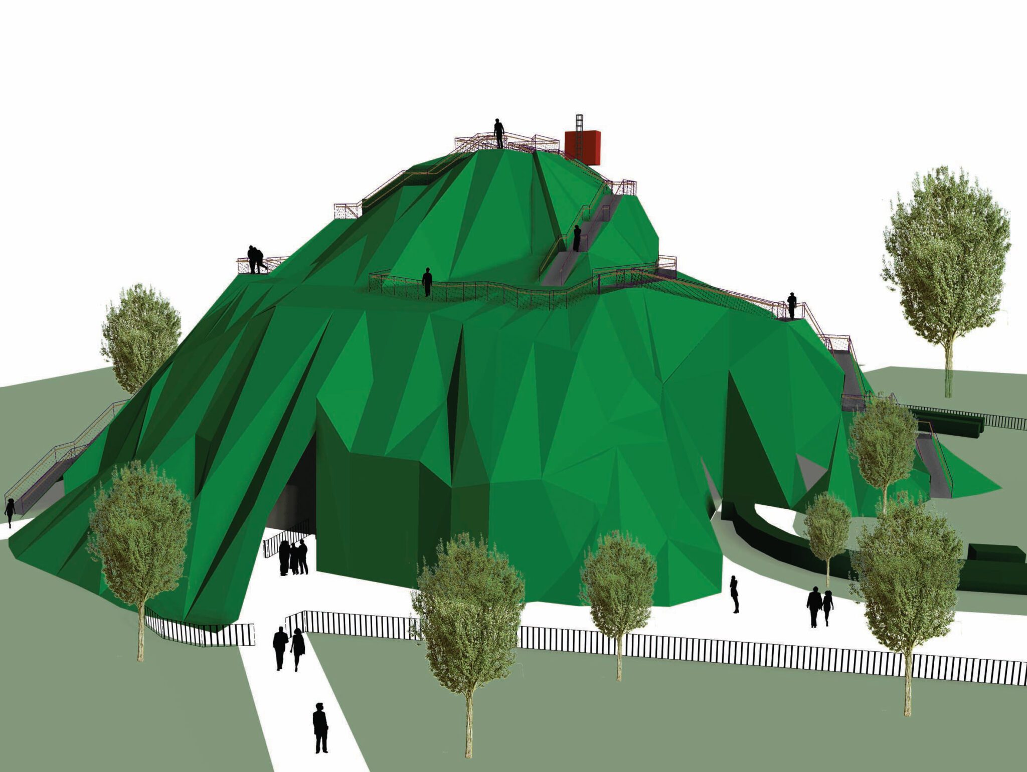 サーペンタイン・パビリオン 2004、MVRDV – Arup 設計（未実現）。© MVRDV。