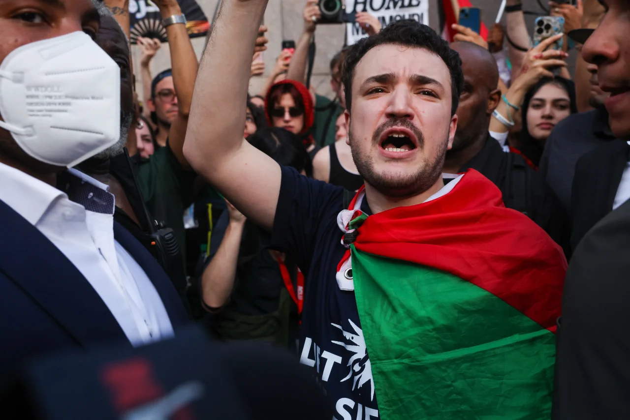 パレスチナ人活動家のマフムード・ハリル。Photo: Getty Images