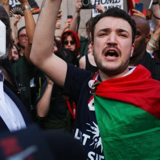 パレスチナ人活動家のマフムード・ハリル。Photo: Getty Images