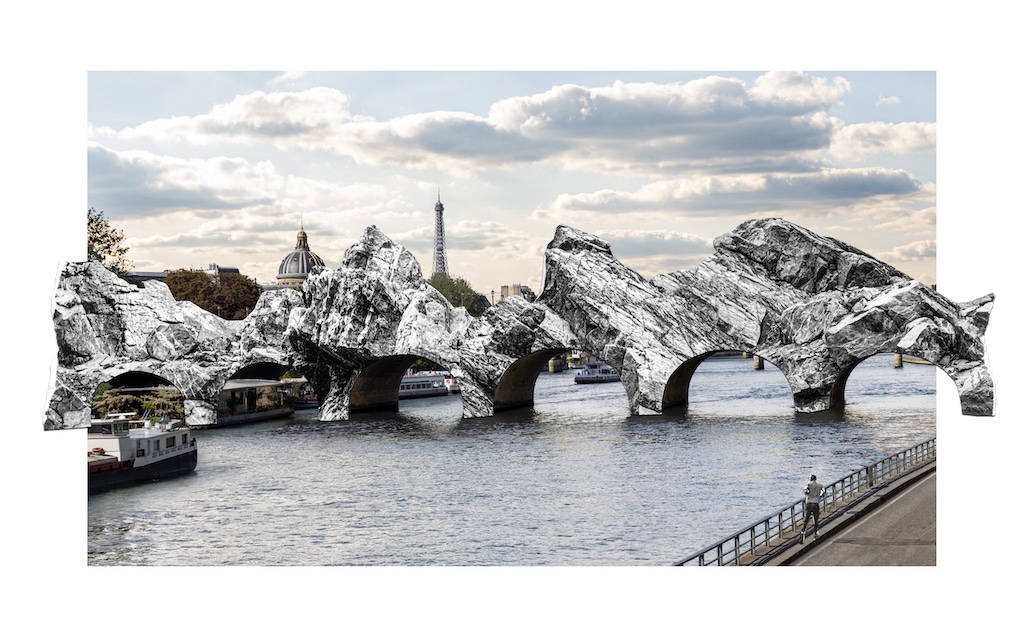 《La Caverne du Pont Neuf（ポン・ヌフの洞窟）》のコンセプトアート。Photo: Courtesy Atelier JR © 2024 JR