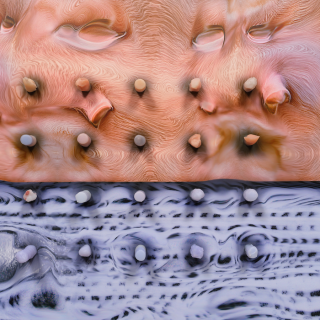 Tishan Hsu, skin-fur-mesh-blue (detail), 2025. ©2025 North First Studio/Artists Rights Society (ARS), New York/Courtesy Lisson Gallery