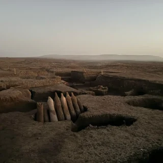 Site of the recent excavation in the western Nile delta. Courtesy Egyptian Ministry of Tourism and Antiquities