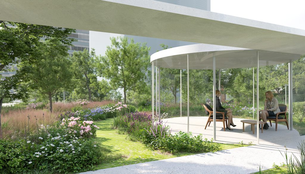 エントランスホールのデザイン案。Photo: Courtesy of SANAA