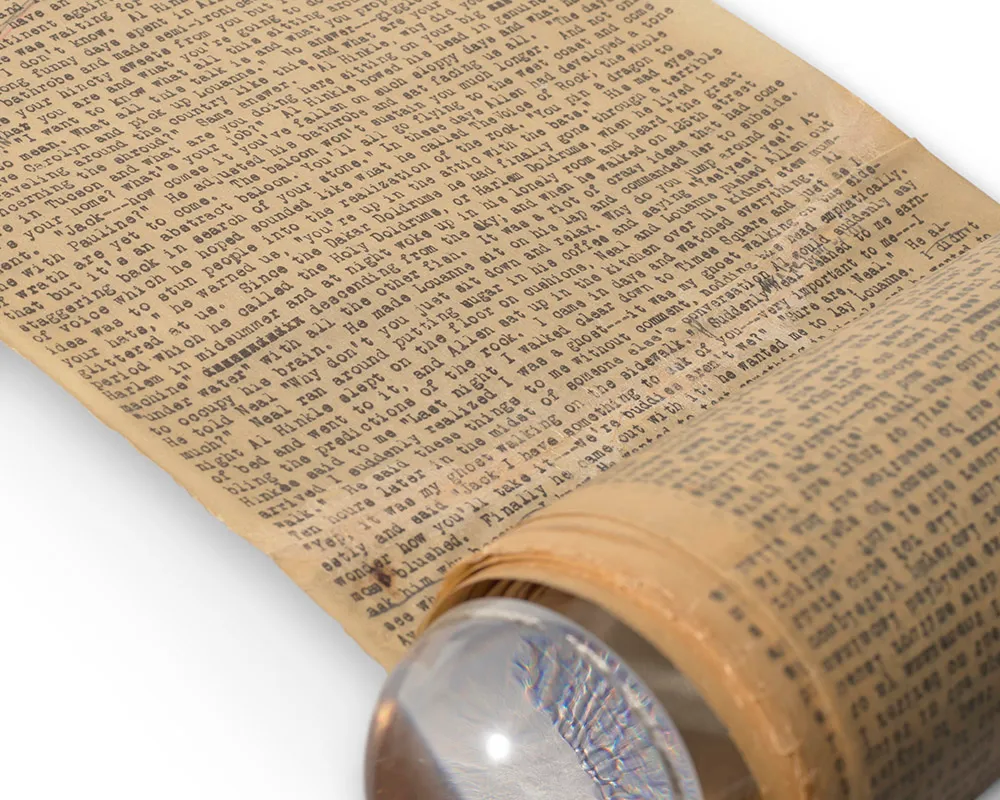 ジャック・ケルアック『路上』の原稿。Photo: Courtesy of Christie's