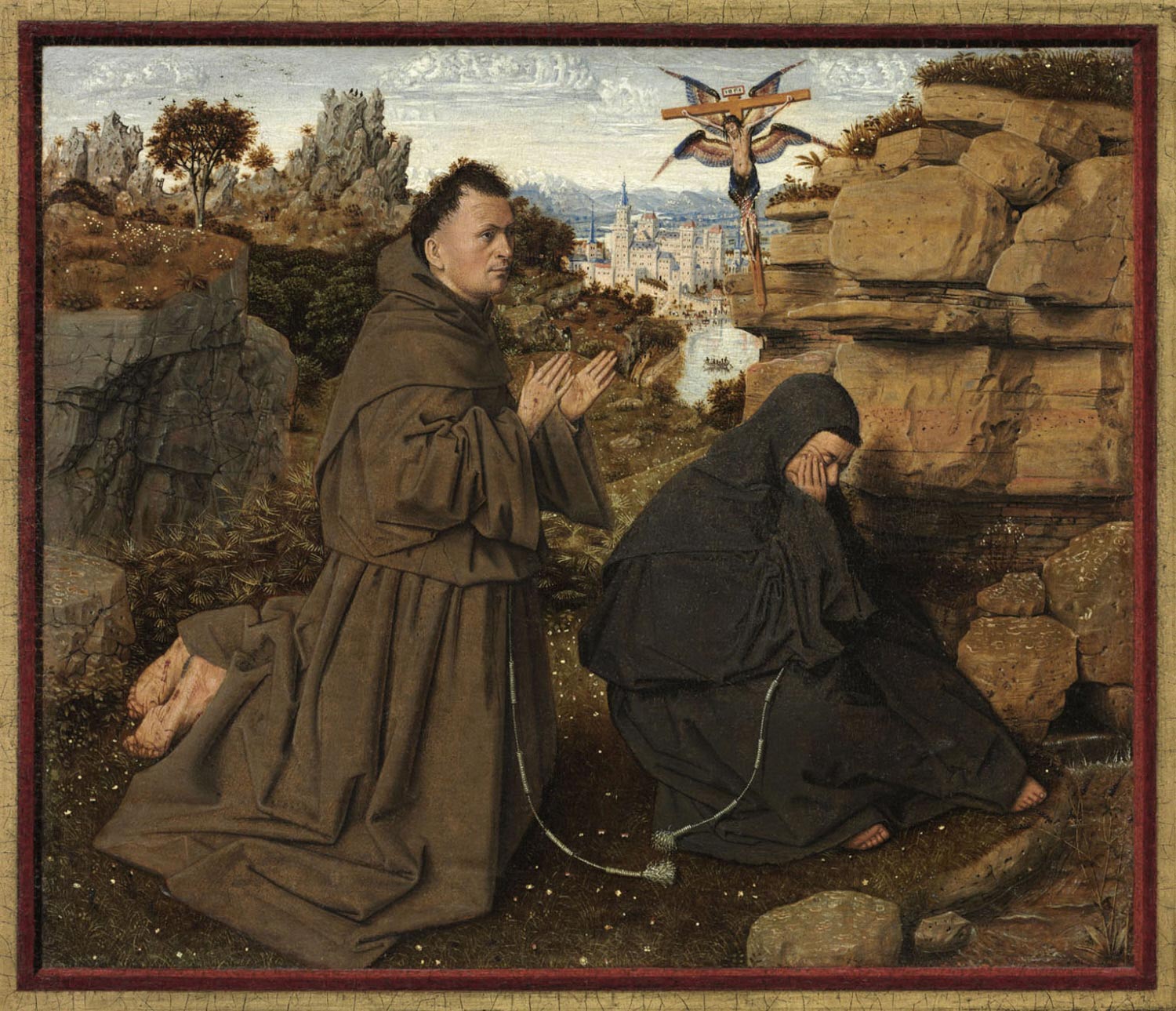 フィラデルフィア美術館に所蔵されている《Saint Francis of Assisi Receiving the Stigma》（1430-1432頃）。Photo: WIkimedia Commons