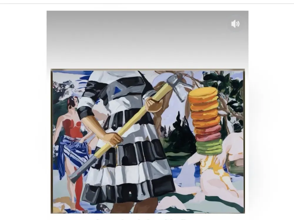 盗用が疑われているデイヴィッド・サーレの作品《Hatchet》(2025)。Screenshot: via Instagram/@josielewisart