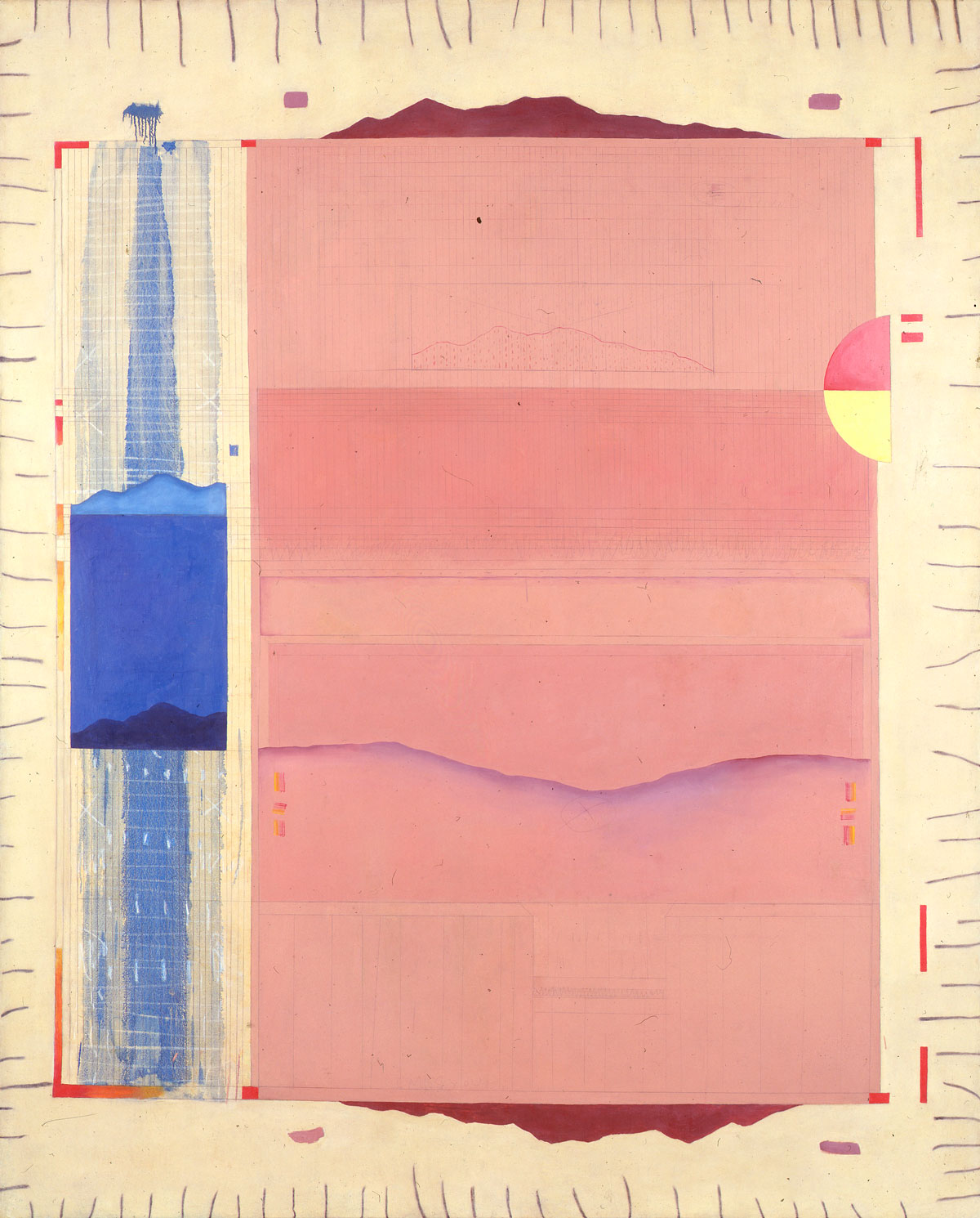 パット・ステア《Looking for the Mountain》（1971）Photo：©Pat Steir/Courtesy the artist and Hauser & Wirth/Smithsonian American Art Museum, Washington D.C.