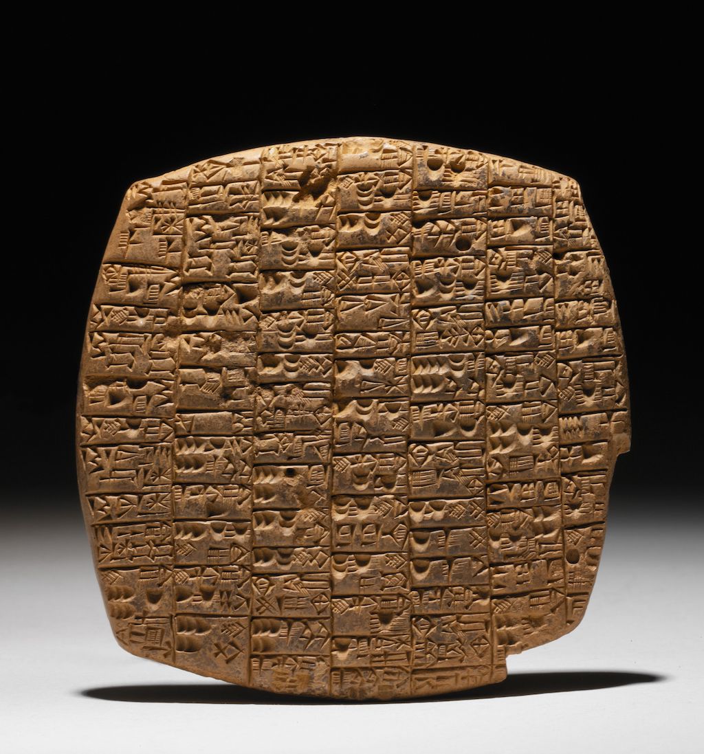 楔形文字が刻まれた粘土板。Photo: Courtesy of National Museum of Denmark
