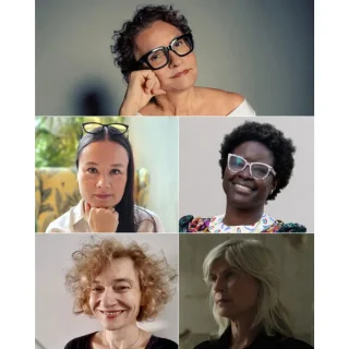2026年ヴェネチア・ビエンナーレの審査員。（時計回りに上から）ソランジュ・オリヴェイラ・ファルカス、エルヴィラ・ディアンガニ・オセ、マルタ・クズマ、ジョヴァンナ・ザッペリ、ゾーイ・バット。Photo: Courtesy of Venice Biennale