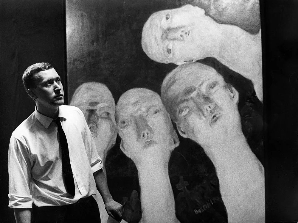 Georg Baselitz in 1964. Photo by Czechatz/ullstein bild via Getty Images