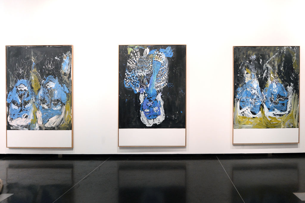 ヴェネチアのアカデミア美術館で開催されたゲオルク・バゼリッツの展覧会「バゼリッツ・アカデミー」の展示風景。2019年5月7日撮影。Photo: Roberto Serra - Iguana Press/Getty Images