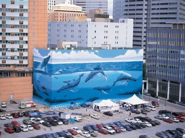 海洋保護を描いた壁画、W杯プロモーションを目的に塗りつぶされる