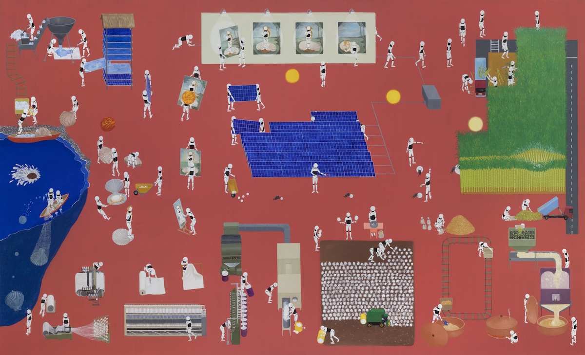 池添彰《Robot Stories Around Solar Panels》（2025）　Photo: Courtesy the artist and Proyectos Ultravioleta, Guatemala City, Guatemala