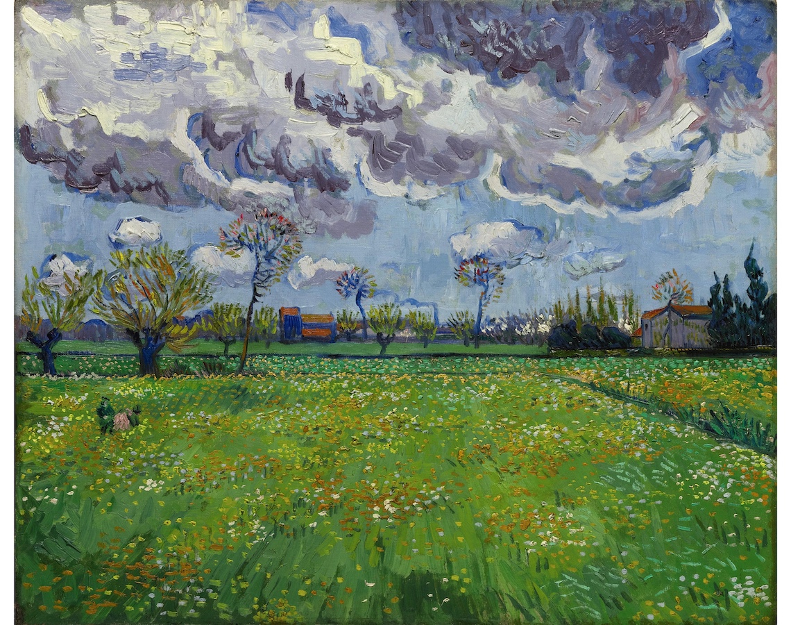 フィンセント・ファン・ゴッホ《Landscape Under a Stormy Sky》（1889）　Photo: Sotheby’s