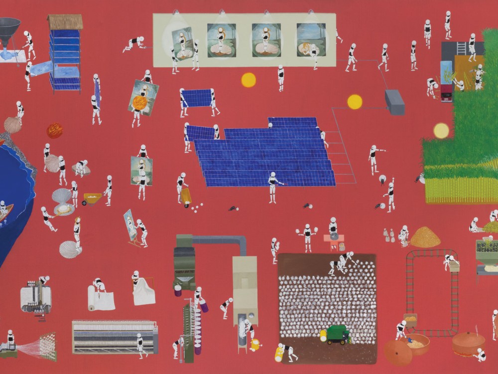 池添彰《Robot Stories Around Solar Panels》（2025）　Photo: Courtesy the artist and Proyectos Ultravioleta, Guatemala City, Guatemala