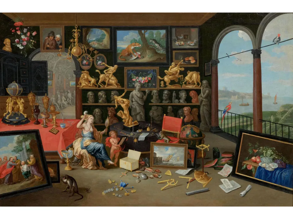 回収された《Interior of a Collector’s Cabinet: An Allegory of Sight》（1660年頃）。Photo: Courtesy of Art Loss Register