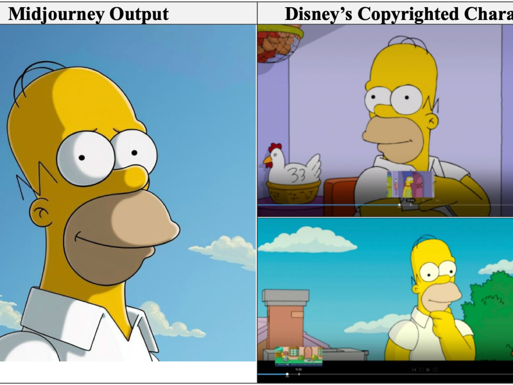 著作権侵害の疑いがあるとして、ディズニー側が提出したAI生成画像のひとつ。Photo: via Disney/NBCU lawsuit