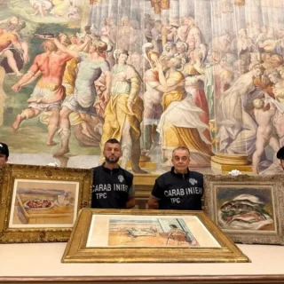 テトゥアン出身の画家ハサン・スシによる小品絵画。 italy-artwork-recovered-