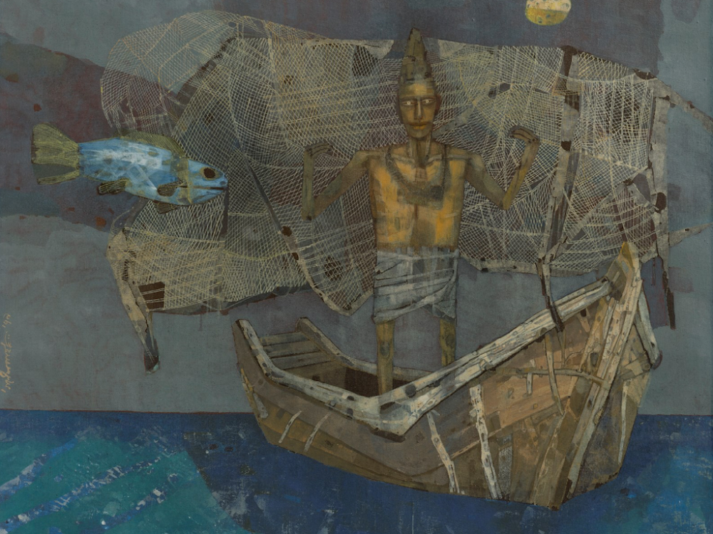 Ganesh Pyne’s The Fisherman, estimated at $340,000 to $476,000, sold for $5.22 million at Christie's London earlier this year. Christie's Images Ltd.
